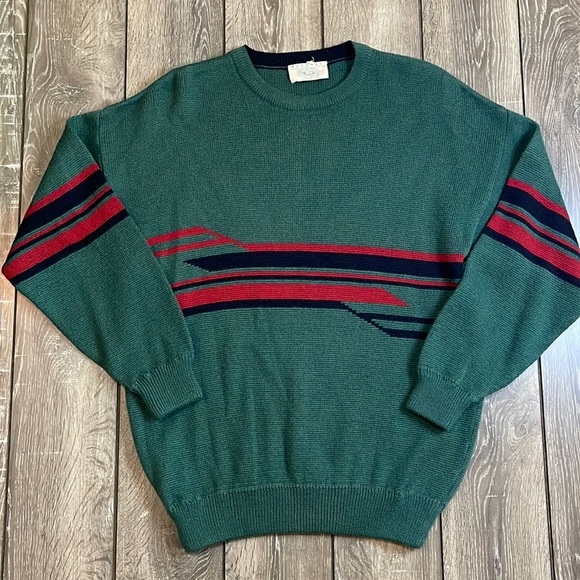 Blarney Other - Vintage Blarney Green, Red, and Black Crewneck Sweater Men's Size L